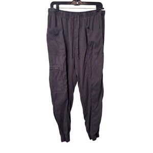 Nicole Miller dark grey cargo jogger pants size L